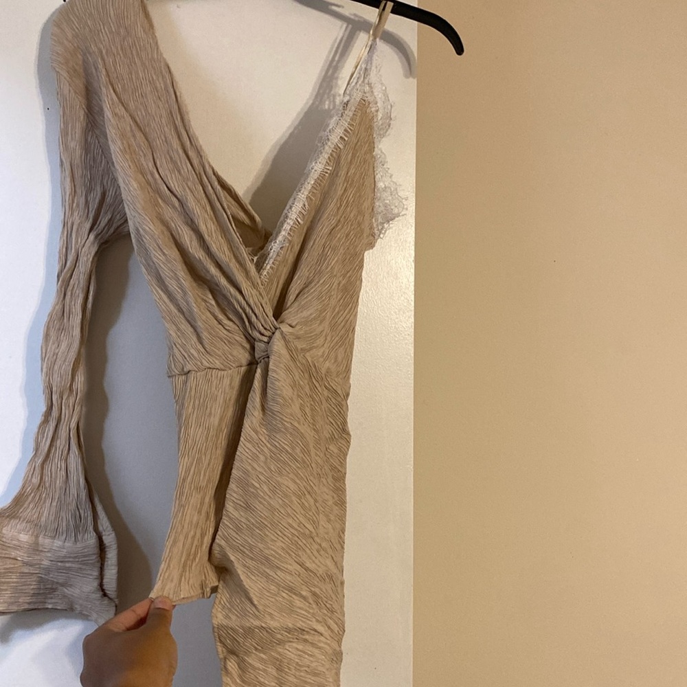 ZARA XL tight one shoulder blouse